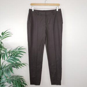 Lafayette 148 | Brown Front Seamed Slit Hem Pants Size 6